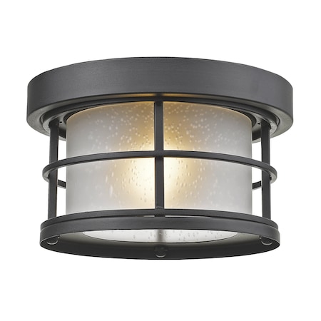 Z-Lite Exterior Additions 1 Light Outdoor, Black And White Seedy 556F-BK